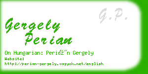 gergely perian business card